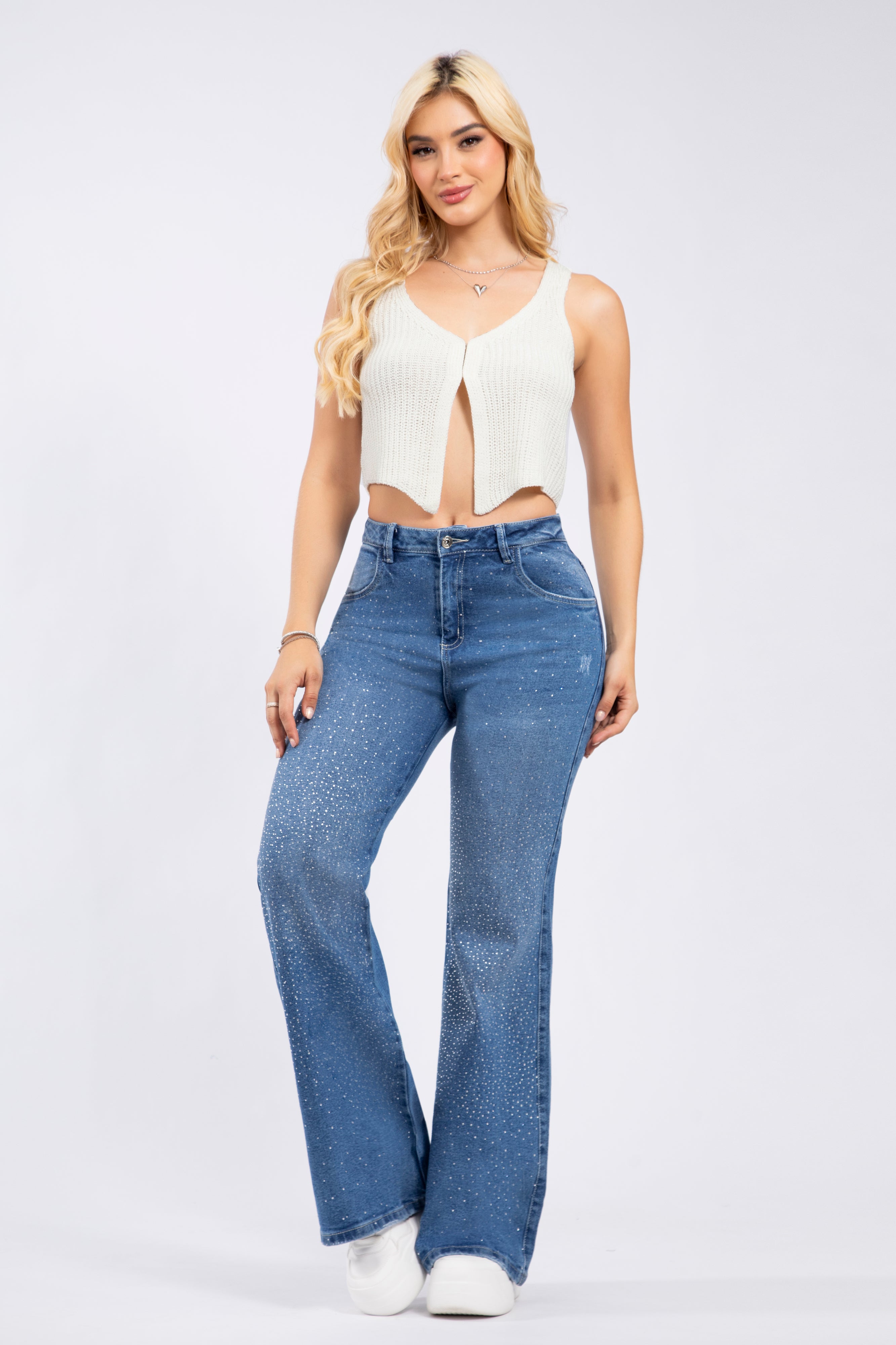 JEAN STRAIGHT LEG BRILLOS