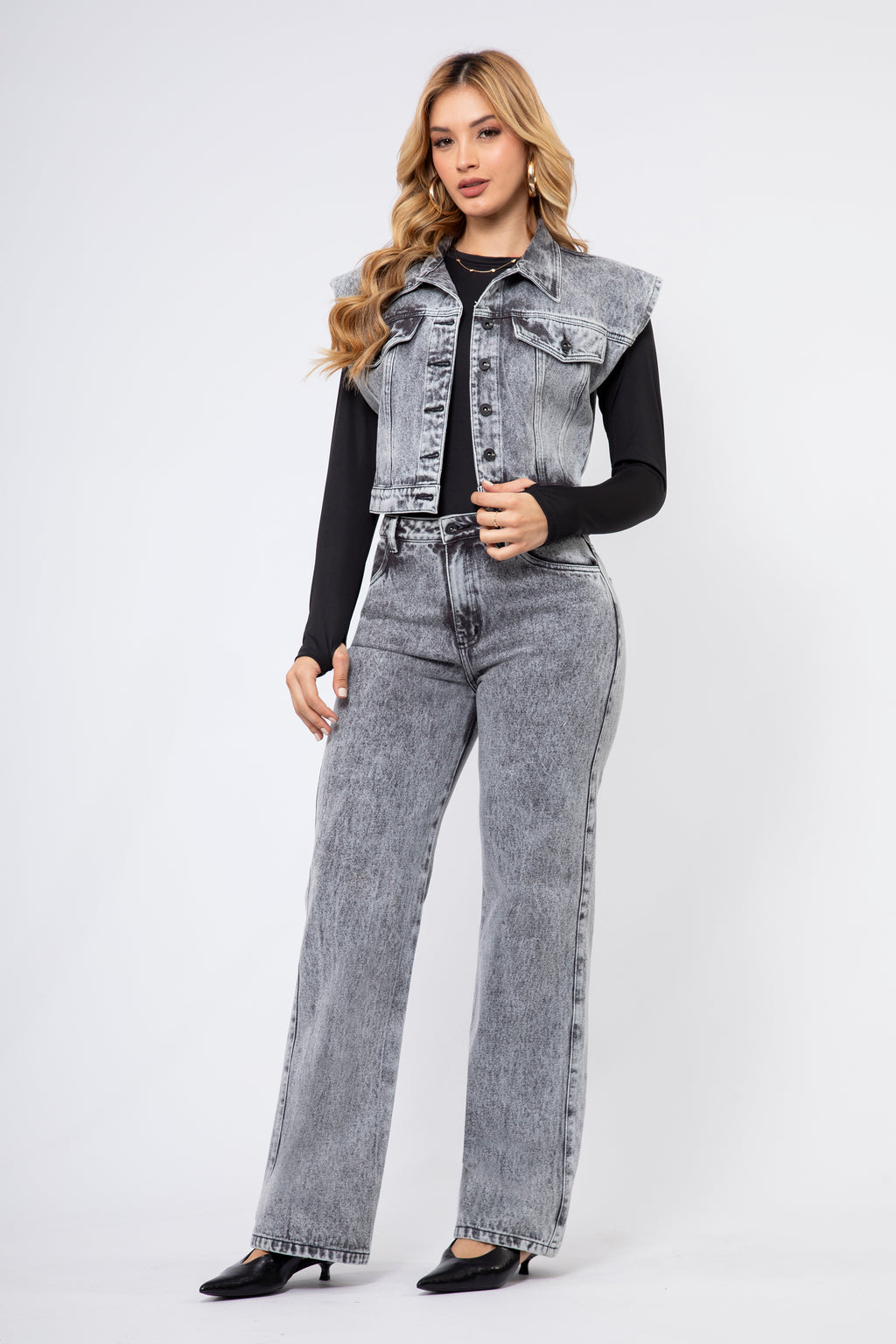 Ref Be 2712 Set en Denim Gris Humo