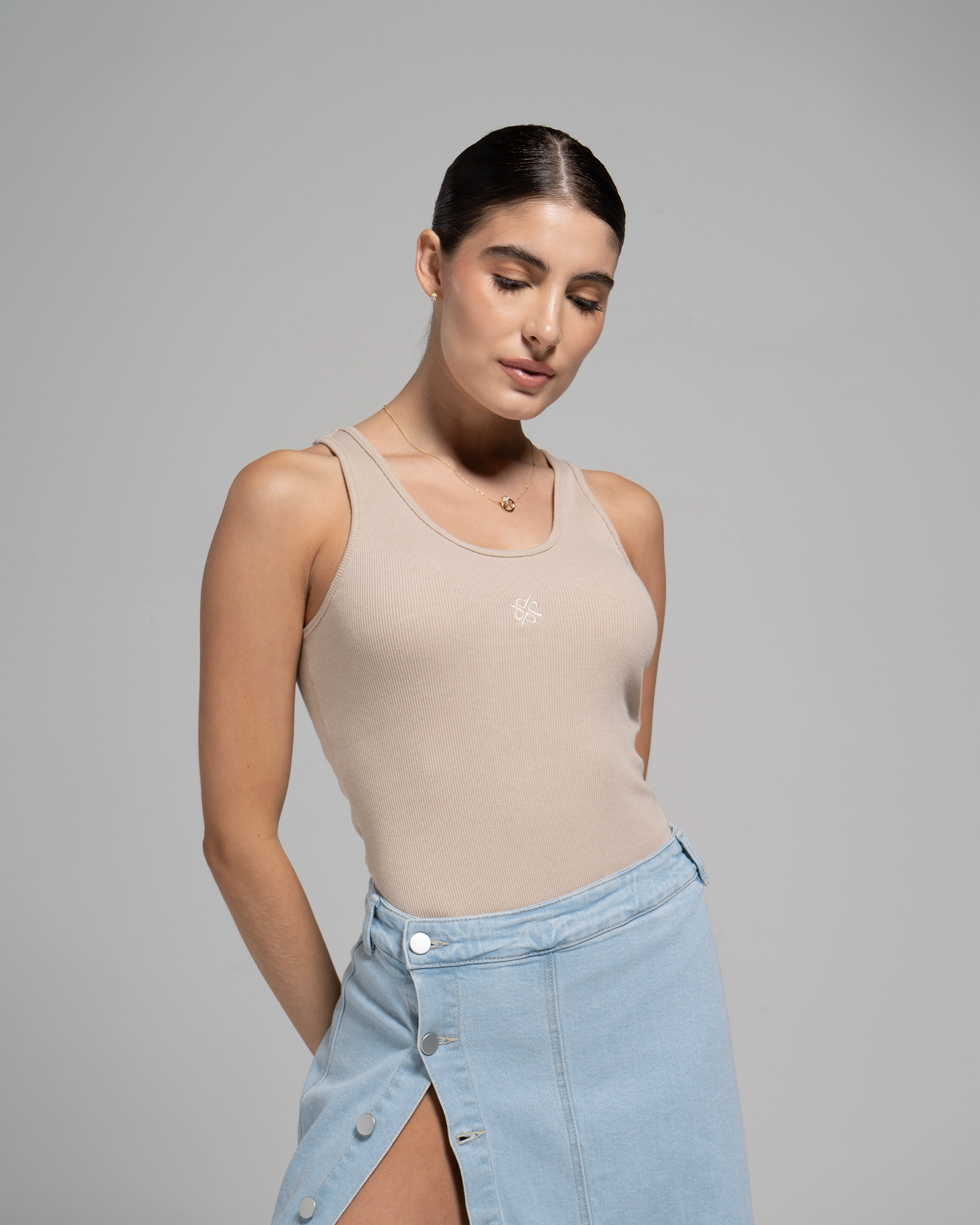 FALDA LARGA EN DENIM