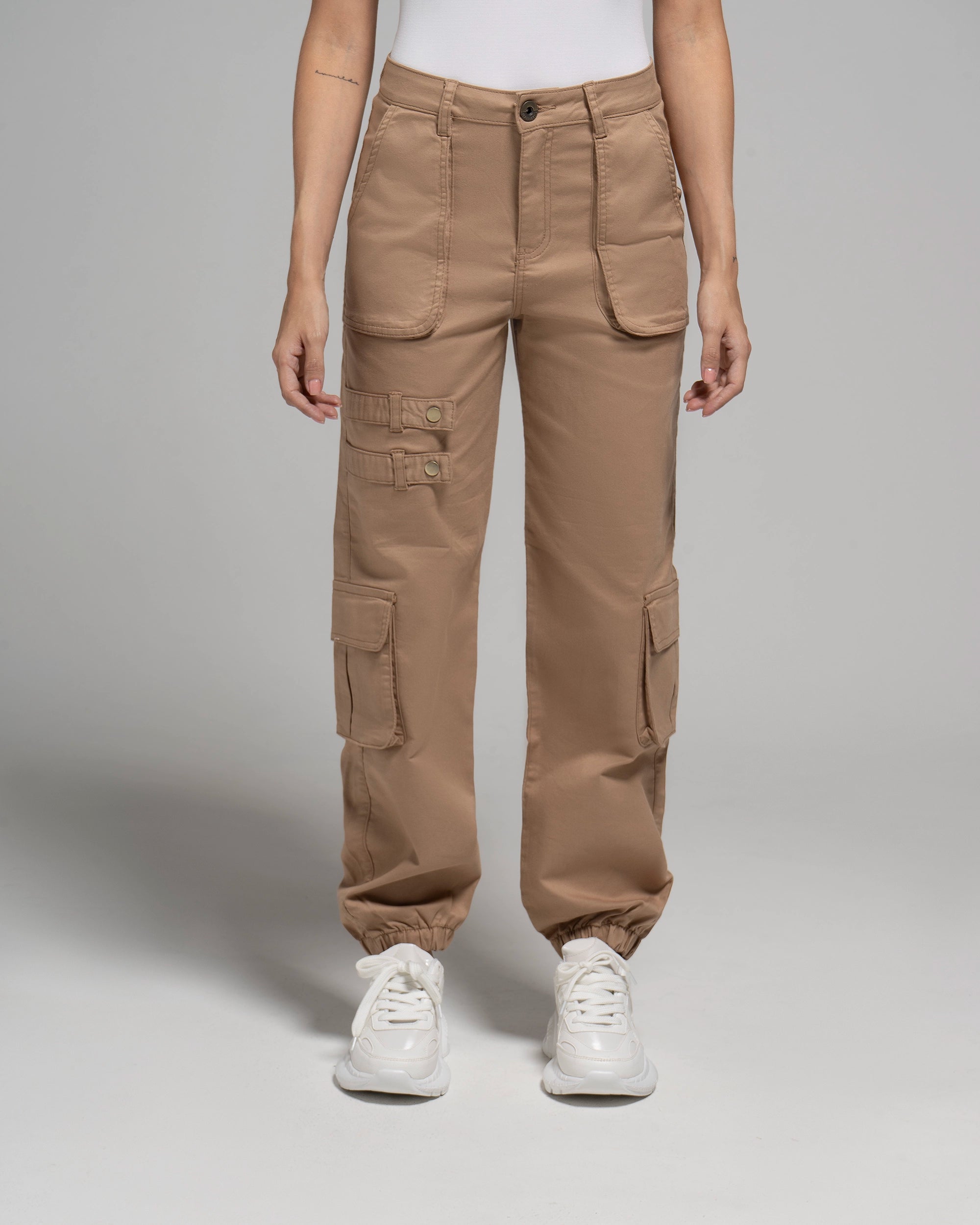 JOGGER EN DRILL CAFÉ