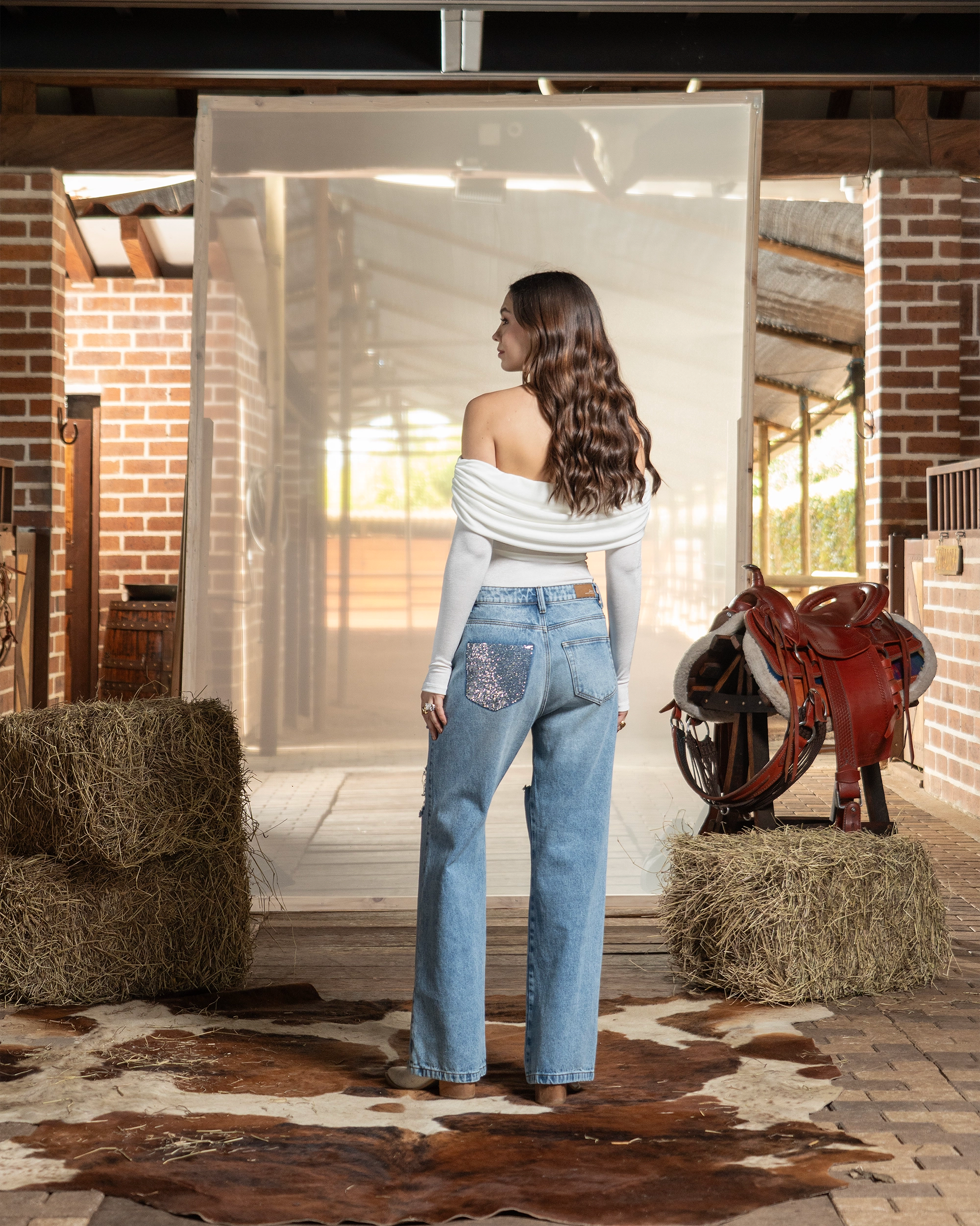 WIDE LEG DESTROYER CON BRILLOS