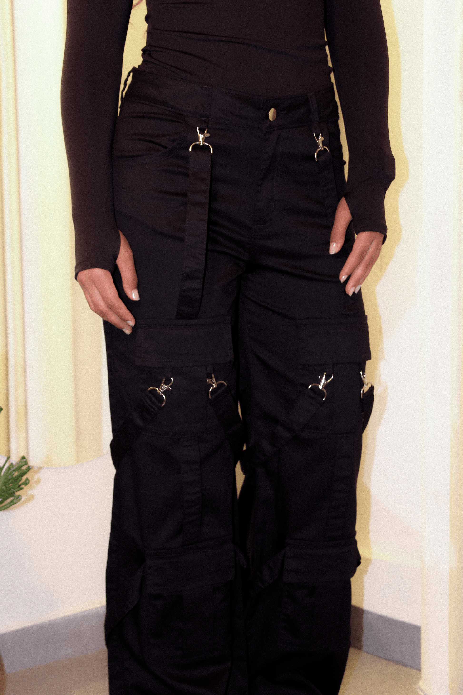 PANTALON PALAZZO CARGO EN DRILL - UP FEMME