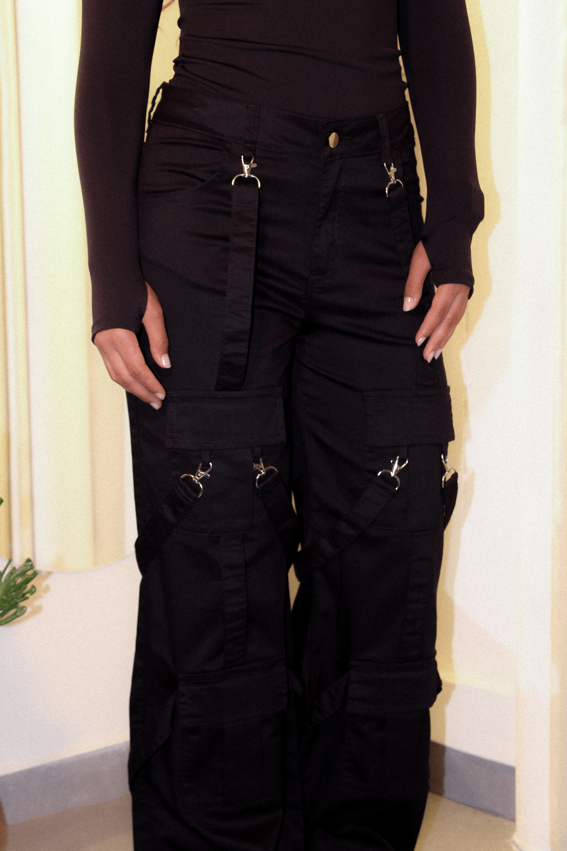 PANTALON PALAZZO CARGO EN DRILL - UP FEMME